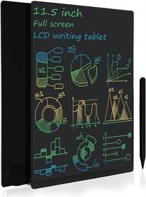 img 3 attached to 🎨 11.5 Inch Colorful Boogie Board Writing Tablet Drawing Pad | Ultrathin Full Screen | Built-in Magnets | Innovative Graphic Doodle Board Gift for Kids and Adults | Home, School, and Office Use | Black