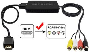 img 3 attached to 🔌 Адаптер HDMI к SVideo для PS3, Blue-Ray, Xbox, телевизора, приставки, видеомагнитофона, VCR, камеры, DVD-плеера - поддержка 1080p с AV CVBS, RCA и Svideo кабелем.