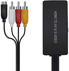 img 1 attached to 🔌 Адаптер HDMI к SVideo для PS3, Blue-Ray, Xbox, телевизора, приставки, видеомагнитофона, VCR, камеры, DVD-плеера - поддержка 1080p с AV CVBS, RCA и Svideo кабелем.