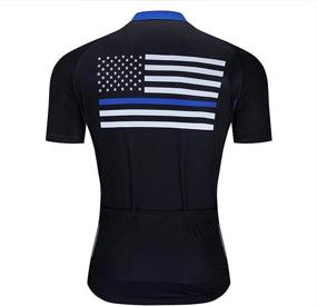 img 1 attached to 🚴 Quick-Dry Men's Mountain Bike Jersey - Short Sleeve MTB Top, with 3 Rear Pockets for Cycling