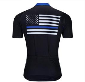 img 3 attached to 🚴 Quick-Dry Men's Mountain Bike Jersey - Short Sleeve MTB Top, with 3 Rear Pockets for Cycling