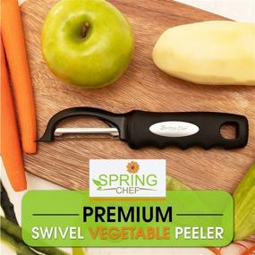 img 3 attached to 🔪 Premium Black Swivel Vegetable Peeler by Spring Chef