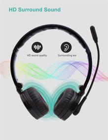 img 1 attached to 🎧 Наушники YAMAY M20 с Bluetooth - Легкий складной дизайн наушников с микрофоном и подавлением шума для мобильных телефонов - Беспроводные Bluetooth наушники для громкой связи (Мульти-Точечное Подключение)