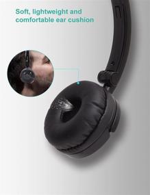 img 3 attached to 🎧 Наушники YAMAY M20 с Bluetooth - Легкий складной дизайн наушников с микрофоном и подавлением шума для мобильных телефонов - Беспроводные Bluetooth наушники для громкой связи (Мульти-Точечное Подключение)