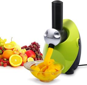 img 4 attached to 🍦 Effortless Homemade Frozen Treats with Excelvan Automatic Fruit Ice Cream Maker Blender (Green)