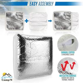img 2 attached to 💡 Enhance RV Comfort with Camp'N Universal 14 x 14 Vent Skylight Insulator – Insulation, Shade, and Reflective Heat Shield – Inflatable Pillow (1 Pack)