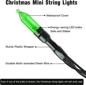 img 3 attached to 108FT 300 LED Multi-Colored Outdoor Mini Christmas String Lights with UL Certified Plug - 8 Lighting Modes for Porch, Wedding, Party, and Christmas Decorations