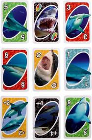 img 2 attached to 🦈 UNO Shark Week Theme Card Game by Mattel Games - Ages 7+ for 2-10 Players