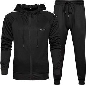 img 4 attached to 👖 Review and Buying Guide: AOTORR Men's Tracksuit - Full Zip Running Jogging Athletic Sports Set Casual Sweat Suit