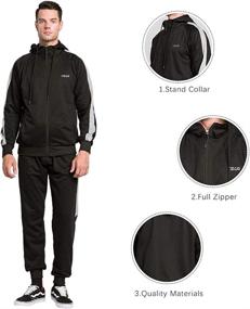 img 1 attached to 👖 Review and Buying Guide: AOTORR Men's Tracksuit - Full Zip Running Jogging Athletic Sports Set Casual Sweat Suit