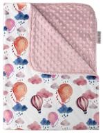 baby blanket clouds balloons minky logo
