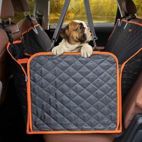 img 3 attached to 🐶 iBuddy 100% Waterproof Dog Car Seat Covers with Side Flaps - Ultimate Protection for Back Seat of Car/SUV/Truck, Machine Washable!