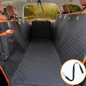 img 4 attached to 🐶 iBuddy 100% Waterproof Dog Car Seat Covers with Side Flaps - Ultimate Protection for Back Seat of Car/SUV/Truck, Machine Washable!