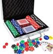 🎰 yinlo poker chips set - high-quality 200pcs and 300pcs poker sets with aluminum case and 11.5 gram casino chips for texas holdem and blackjack gambling. logo