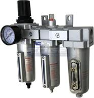 💨 high performance 3 stage industrial filter regulator coalescing desiccant dryer system - ideal for compressed air lines, paint spray, and plasma cutter (1/2" npt, auto drain) логотип