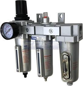 img 4 attached to 💨 High Performance 3 Stage Industrial Filter Regulator Coalescing Desiccant Dryer System - Ideal for Compressed Air Lines, Paint Spray, and Plasma Cutter (1/2" NPT, Auto Drain)