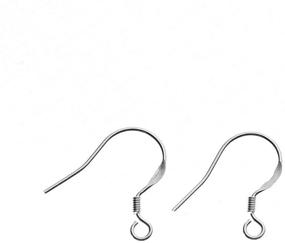 img 4 attached to 💎 Hypoallergenic HI-BOOM 50 Pcs 925 Sterling Silver French Wire Earring Hooks for Elegant White Silver Jewelry