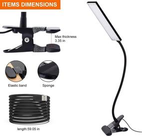 img 1 attached to 💡 Vansuny LED Desk Lamp: Eye-Caring Light, 11 Level Brightness, USB Powered, Flexible Gooseneck, for Reading and Office (5W, Black)