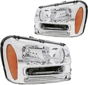 img 4 attached to 🔦 Premium Quality Headlight Assembly for 2002-2009 Chevy Trailblazer - Driver & Passenger Side by SOCKIR