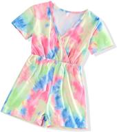 stylish gradient multicolor girls' jumpsuits & rompers for toddlers - trendy one piece clothing logo