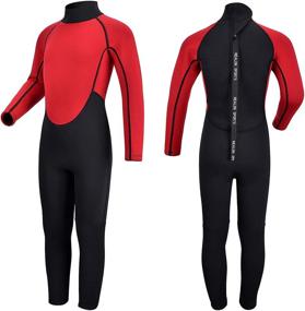 img 4 attached to REALON Wetsuit Neoprene Swimsuit Fullsuit Sports & Fitness for Water Sports