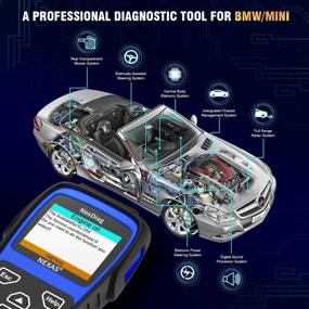 img 1 attached to 🛠️ ND601 OBD2 Сканер: диагностическое устройство для BMW MINI, полносистемное считывание кода с двигателя, АКПП, ABS, SAS, SRS, EPB, DPF, регистрация аккумулятора и сброс масла, обновленная версия для всех моделей BMW после 1996 года.