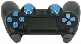 img 1 attached to PS4/PS4 Slim/PS4 Pro Controller Metal Replacement Repair Kits - Jadebones Blue Thumbsticks Thumb Grip Bullet and D-pad Buttons