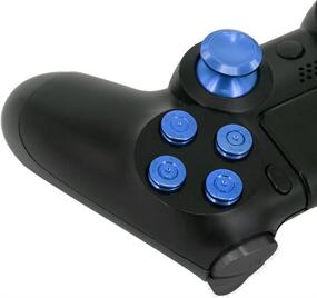 img 3 attached to PS4/PS4 Slim/PS4 Pro Controller Metal Replacement Repair Kits - Jadebones Blue Thumbsticks Thumb Grip Bullet and D-pad Buttons