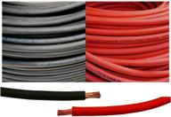 🔌 6 awg 6 gauge 15ft black + 15ft red welding battery pure copper flexible cable wire - ideal for car, inverter, rv, solar applications - windynation logo