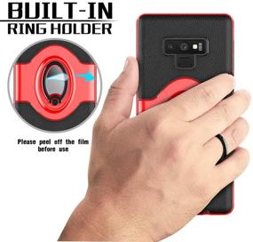 img 3 attached to 📱 Чехол eSamcore Red Ring Holder с подставкой для Samsung Galaxy Note 9 + Магнитное автомобильное крепление на приборную панель