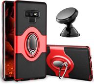 📱 чехол esamcore red ring holder с подставкой для samsung galaxy note 9 + магнитное автомобильное крепление на приборную панель логотип