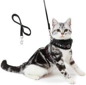 img 4 attached to 🐱 Unihubys Adjustable Soft Mesh Cat Harness with Leash Set - Strong D-Ring for Peace of Mind, Ideal for Walking