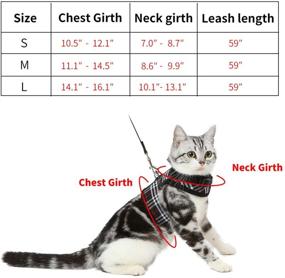 img 3 attached to 🐱 Unihubys Adjustable Soft Mesh Cat Harness with Leash Set - Strong D-Ring for Peace of Mind, Ideal for Walking