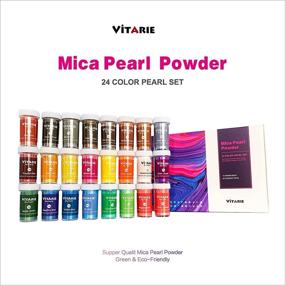 img 3 attached to Large Set of 24 Premium Mica Powder Pigments, 10g/0.35oz Each, for Epoxy Resin, Soap Making, Bath Bombs, Paint, Nail Polish, Makeup, Candle Making - Ultimate Colorant Kit