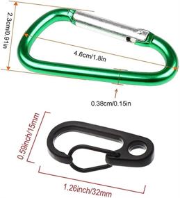 img 2 attached to 🔑 YOOSHERRY 30/Pack Carabiner Clip Set: Perfect Keychain Carabiners for Outdoor Camping, Traveling, and More!