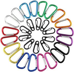 img 4 attached to 🔑 YOOSHERRY 30/Pack Carabiner Clip Set: Perfect Keychain Carabiners for Outdoor Camping, Traveling, and More!