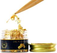 🌟 kinno 24k gold leaf flakes, 25mg edible decorative genuine gold flakes for cooking, cakes & chocolates, decoration, health & spa logo