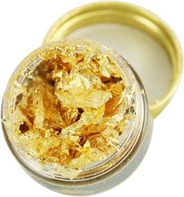 img 2 attached to 🌟 KINNO 24K Gold Leaf Flakes, 25mg Edible Decorative Genuine Gold Flakes for Cooking, Cakes & Chocolates, Decoration, Health & Spa