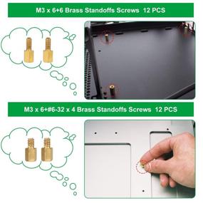 img 1 attached to 🔩 Комплект винтов Comprehensive 350PCS для ПК: разъемы 6-32 мужской - M3 женский, идеально подходит для SSD, жесткого диска, графики и многого другого!
