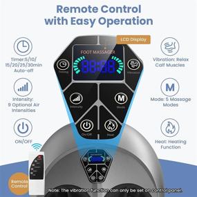 img 2 attached to Kidopp Foot Massager Machine with Heat and Remote - Shiatsu Deep Kneading for Relief of Tired Muscles - Multi-Level Setting - Vibration - Fits Up to Men Size 12