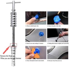 img 2 attached to 🔧 WHDZ Auto Paintless Dent Repair Tools Slide Hammer Kit with PDR Tabs & Glue Sticks for Car Body Hail Damage Repair