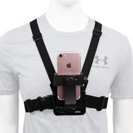 📷 chest strap mount for mobile phones and action cameras - universal harness holder with pov capability, compatible with gopro, akaso, samsung, iphone, and more logo