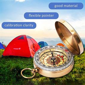 img 1 attached to 🧭 Bahfir Camping Survival Compass: Metal Pocket Tool for Hiking, Camping, Hunting & Military Navigation