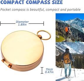 img 3 attached to 🧭 Bahfir Camping Survival Compass: Metal Pocket Tool for Hiking, Camping, Hunting & Military Navigation