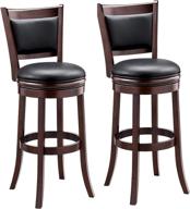 🪑 ball & cast bar height swivel stool 29-inch 2-pack cappuccino - quality, comfort, and style! logo