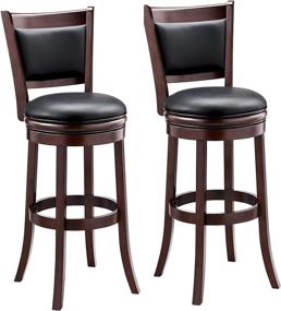 img 4 attached to 🪑 Ball & Cast Bar Height Swivel Stool 29-Inch 2-Pack Cappuccino - Quality, Comfort, and Style!