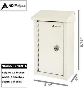 img 1 attached to AdirOffice Outdoor Large Key Drop Box - Commercial Grade Heavy-Duty Storage Box - Safe &Amp