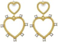 pltgood heart hoop dangle earrings logo