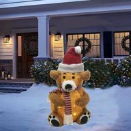 🎄 xingxin 2 ft brown bear christmas decoration with led lights & low-voltage plug - ideal for courtyards, gardens, parties, holidays логотип