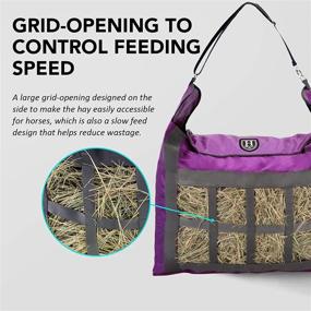 img 2 attached to 🐴 Harrison Howard Premium 1680D Oxford Cloth Slow Feed Horse Hay Bags: Durable, Heavy Duty & Large Capacity Horse Feeding Bag